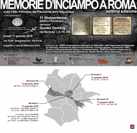 Memorie d’inciampo a Roma – settima edizione